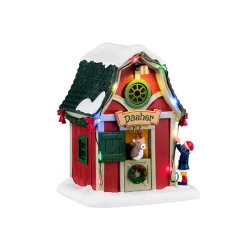 Santa's Reindeer Deluxe Pack con Neve in Omaggio-Lemax Clearance