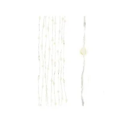 Micro led a fili uniti da esterno Argento/ Bianco dim 100 cm-100L-Kaemingk Discount