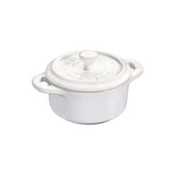 Mini Cocotte 10 cm Bianca Avorio in Ceramica-Staub Discount
