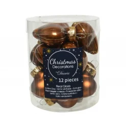 Mini cuori in vetro da appendere. Set di 12-Kaemingk Outlet