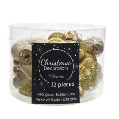 Mini decorazioni in vetro da appendere. Set di 12-Kaemingk Best