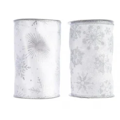 Nastro in Poliestrere Bianco 13 cm. Pezzo Singolo-Kaemingk New