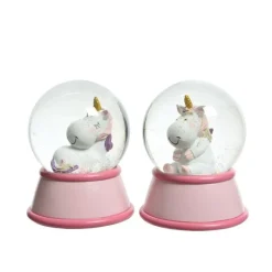 Palle di neve Rosa dim 10x13.5 cm Pezzo Singolo-Kaemingk New