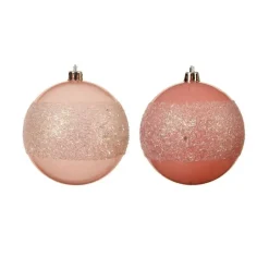 Pallina da appendere Rosa dim 8 cm Pezzo Singolo-Kaemingk Sale
