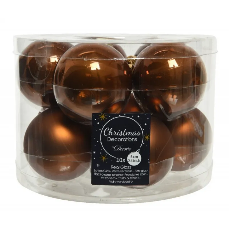 Palline di Natale da Appendere in Vetro 6 cm. Set di 10-Kaemingk Sale