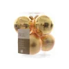 Palline di Natale da Appendere in Vetro 8 cm Oro. Set di 6-Kaemingk Online