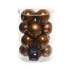Palline di Natale in vetro da appendere 8 cm Cannella. Set 16-Kaemingk Discount