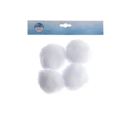 Palline di neve Bianco dim 10 cm Box da 4-Kaemingk Outlet