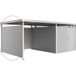 Parete Laterale per Tettoia Laterale per Casetta in Metallo HIGHLINE-Biohort Clearance