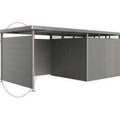 Parete Laterale per Tettoia Laterale per Casetta in Metallo HIGHLINE-Biohort Clearance