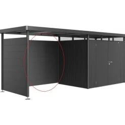 Parete Posteriore per Tettoia Laterale per Casetta in Metallo HIGHLINE-Biohort