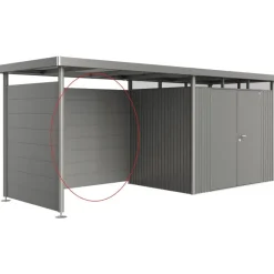 Parete Posteriore per Tettoia Laterale per Casetta in Metallo HIGHLINE-Biohort