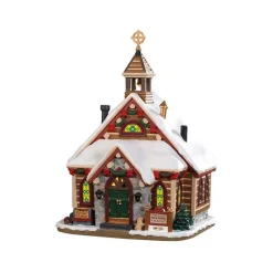 Pinewood Springs Chapel, B/O Led Cod. 95477-Lemax Clearance