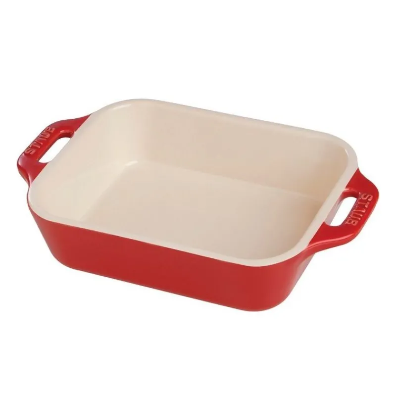 Pirofila Gratin Rettangolare 40 x 25 cm Rossa in Ceramica-Staub Sale