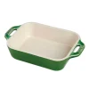 Pirofila Gratin Rettangolare 26 x 17 cm Verde Basilico in Ceramica-Staub Hot