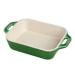 Pirofila Gratin Rettangolare 26 x 17 cm Verde Basilico in Ceramica-Staub Hot