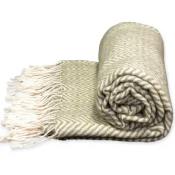 Plaid Throw Manon 130 x 160 cm Colore Oil Green-Unique Living