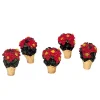 Poinsettias Set of 5 Cod. 34970-Lemax
