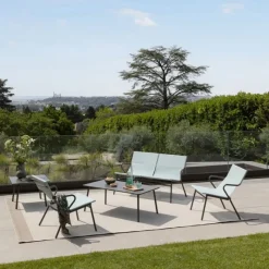 Poltrona Bassa imbottita VENCE LFM5274 Mistral/Titane-LaFuma New