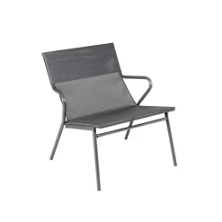 Poltrona Bassa imbottita VENCE LFM5274 Obsidian/Titane-LaFuma