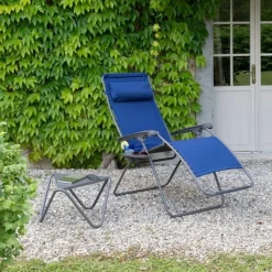 Poltrona Relax Imbottita RSX CLIP XL PADDED LFM5334 Denim/Titane-LaFuma New