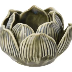 Porta Tea Light Fiore di Loto 8x5 Cm. Pezzo Singolo-Koopman New
