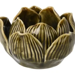 Porta Tea Light Fiore di Loto 8x5 Cm. Pezzo Singolo-Koopman New