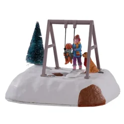 Puppy Gets A Swing Ride B/O 4.5V Cod. 14836-Lemax Hot