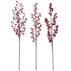 Ramo con Bacche Rosse 67 cm. Pezzo Singolo.-Edelman Best