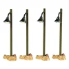 Rustic Street Lamp Set of 4 B/O 4.5V Cod. 54362-Lemax Sale