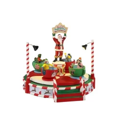 Santa's Peppermint Teacup Spinner B/O 4.5V Cod. 54446-Lemax Hot