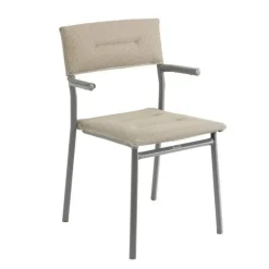 Sedia Impilabile con Braccioli ORON LFM5273 Moka-LaFuma Online