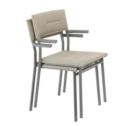 Sedia Impilabile con Braccioli ORON LFM5273 Moka-LaFuma Online