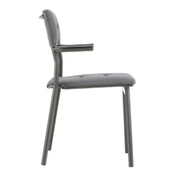 Sedia Impilabile con Braccioli ORON LFM5273 Silver-LaFuma