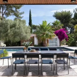 Sedia Impilabile con Braccioli ORON LFM5273 Bleu Encre-LaFuma Discount