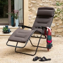 Sedia Poltrona Reclinabile Sdraio RSX CLIP AirComfort LFM2058 Taupe-LaFuma Outlet