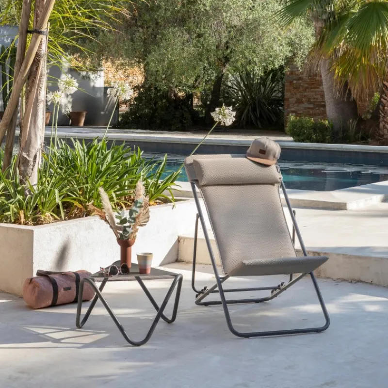 Sedia Sdraio MAXI TRANSAT PLUS BeComfort LFM5175 Moka-LaFuma New