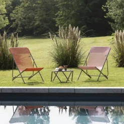 Sedia Sdraio MAXI TRANSAT LFM2502 Cerisier/Titane-LaFuma New