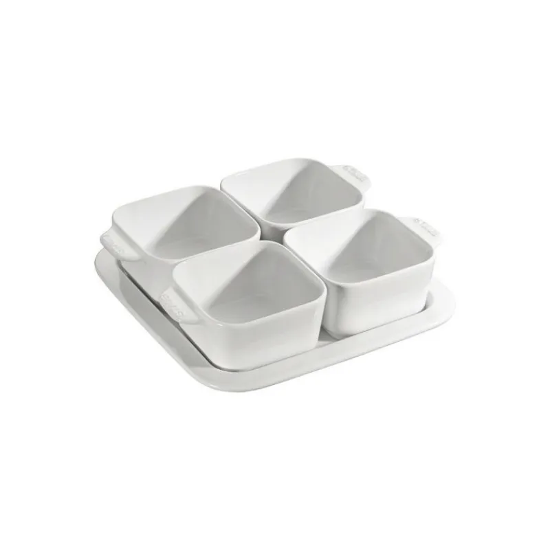 Set Aperitivo 19 x 19 cm Bianco Set di 5 in Ceramica-Staub Outlet