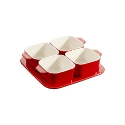 Set Aperitivo 19 x 19 cm Rosso Set di 5 in Ceramica-Staub Best