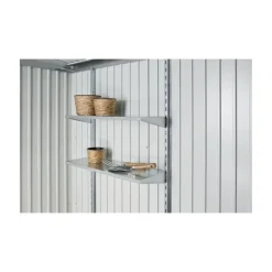 Set di Scaffali 2 Ripiani Standard per Casetta NEO e Copribidoni Alex Duo in Metallo-Biohort Best