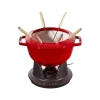 Set Fonduta Gourmet 20 cm Rosso in Ghisa-Staub New