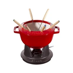 Set Fonduta Gourmet 20 cm Rosso in Ghisa-Staub New