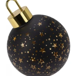 Sfera di Vetro con Led 15 Cm - Oro/Nero-Koopman New