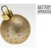 Sfera di Vetro con Led 15 Cm - Oro-Koopman Online