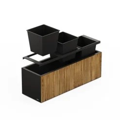 Sistema di Irrigazione Automatica per Fioriera in Metallo DECO 150x50x50 cm-Herstera