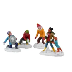 Snowball Battles Set Of 4 Cod. 32210-Lemax Discount