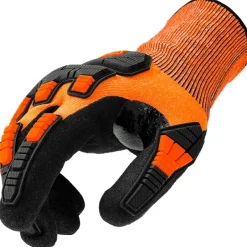 Guanti antitaglio per forbici 10/L arancione, in nitrile-Stocker Hot
