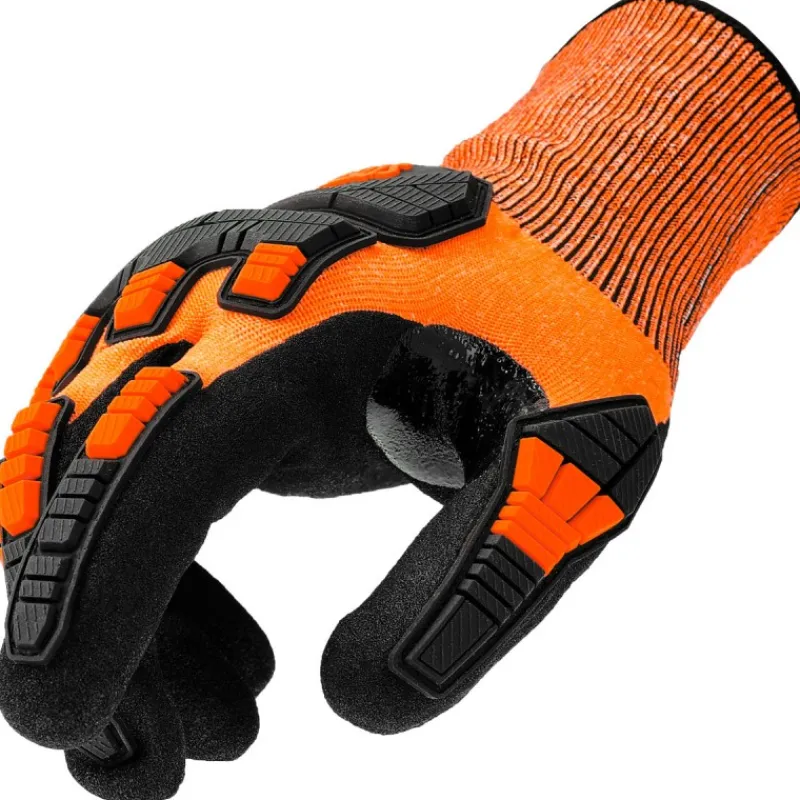 Guanti antitaglio per forbici 8/S arancione, in nitrile-Stocker Hot