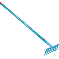 Rastrello 78 cm 7 denti colore azzurro KIDS GARDEN-Stocker Sale